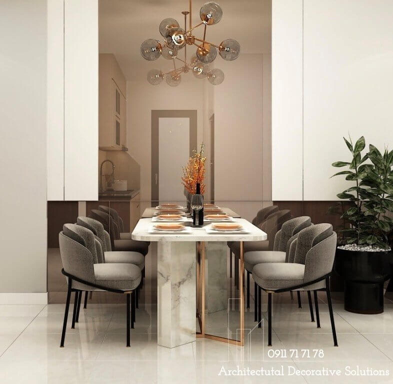 Bàn Ăn 4 Ghế Mặt Đá 735S