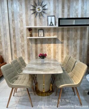 Bàn Ăn Mặt Đá 6 Ghế Sang Trọng 801S