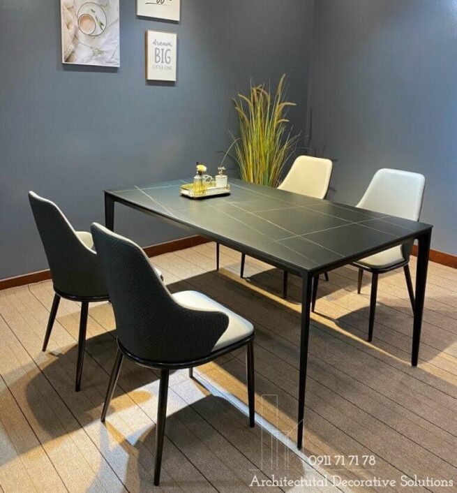 Bàn Ăn Mặt Đá 4 Ghế 802S