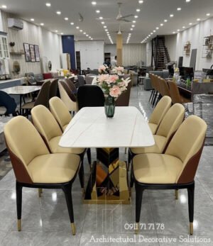 Bàn Ăn 6 Ghế Mặt Đá Cao Cấp 823S