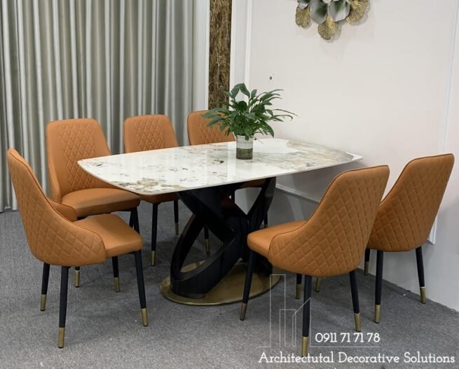 ban-an-818s Bàn Ăn Mặt Đá 6 Ghế Hiện Đại 818S