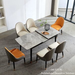 Bàn Ăn Mặt Đá Thông Minh Kéo Dài 827S