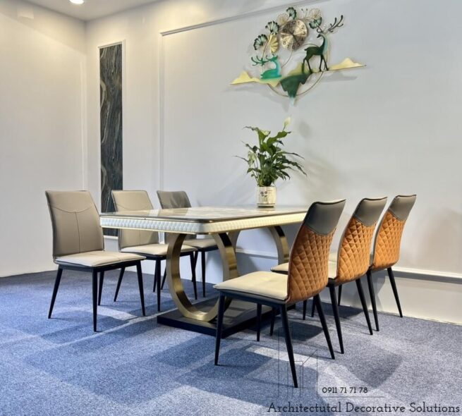 ban-an-mat-da-849s Bàn Ăn Mặt Đá 6 Ghế Nhập Khẩu 849S