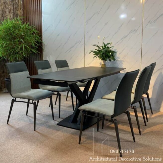 Bàn Ăn Đẹp Kéo Dài Mặt Đá 880S