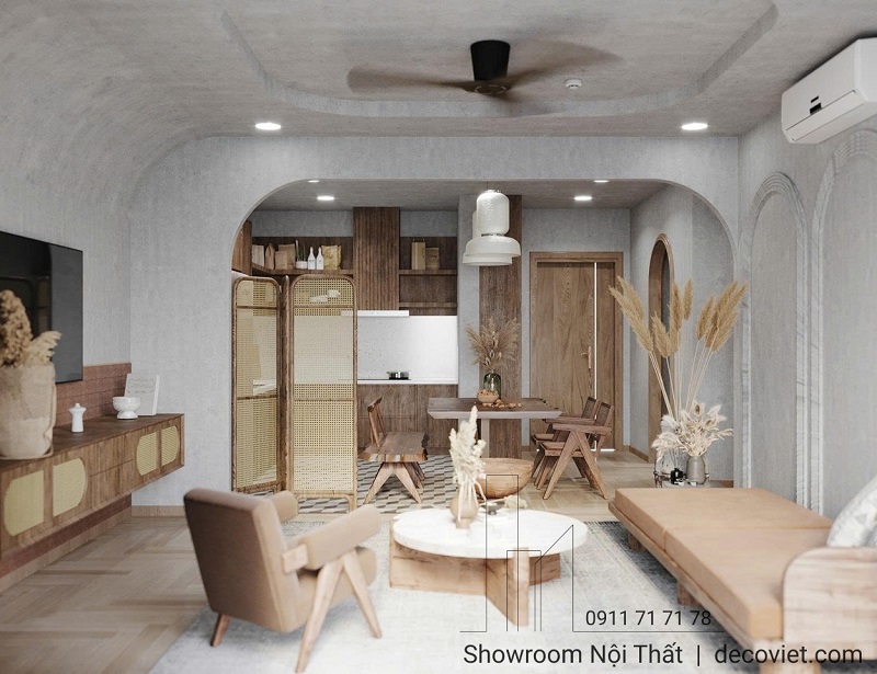 Thiết Kế Nội Thất Căn Hộ SORA Gardens II Bình Dương 2PN Đẹp