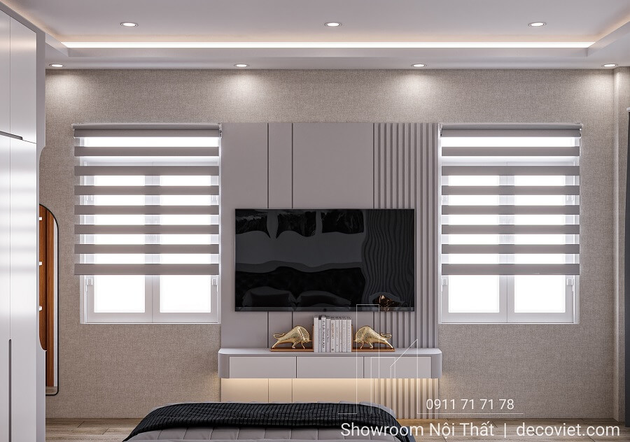 Thiết kế kệ tivi phòng ngủ đại tại Nhà Bè