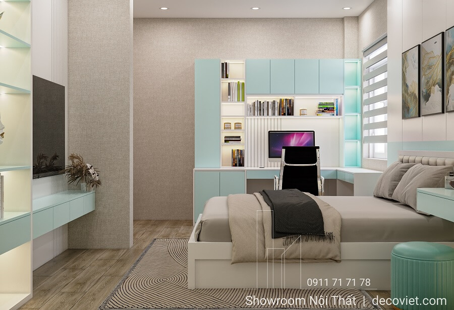 Nội thất phòng ngủ master sang trọng tại Nhà Bè