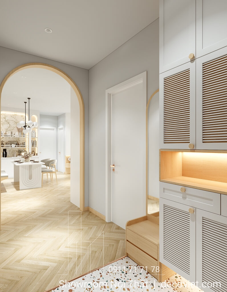 Mẫu nội thất phòng khách căn hộ D'Lusso sang trọng và tiện nghi