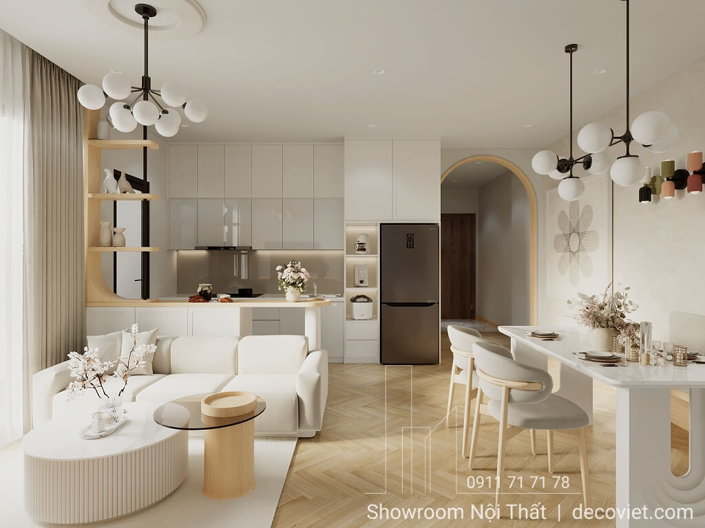 Thiết kế nội thất chung cư D'Lusso 2PN hiện đại tại Quận 2 TP.HCM