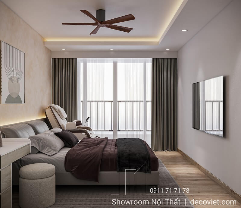 Tầm nhìn ban công từ phòng ngủ Thảo Điền Pearl