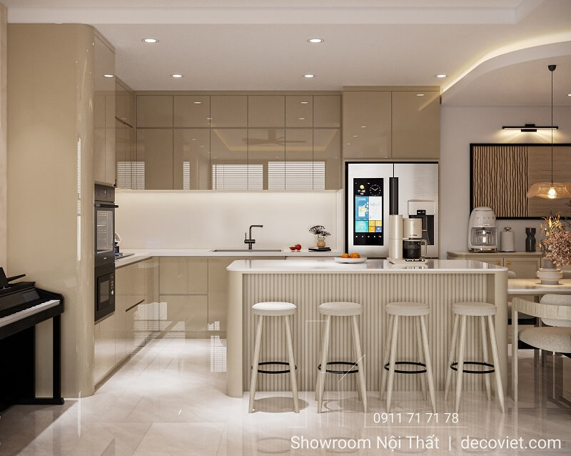 Khu vực bàn ăn trong thiết kế nội thất Thảo Điền Pearl