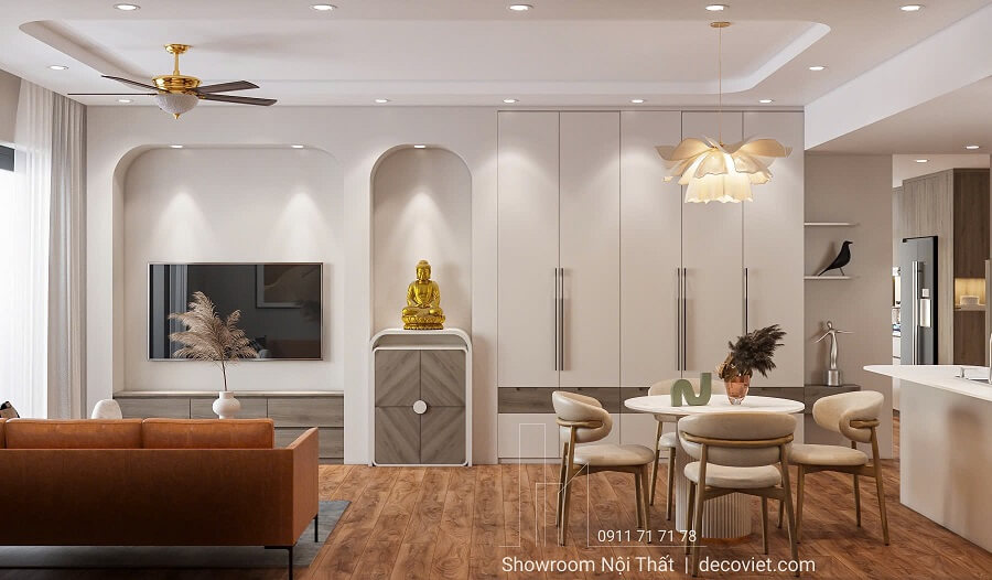 Thiết Kế Nội Thất Trọn Gói Căn Hộ Chung Cư Palm Heights Quận 2 Sang Trọng Hiện Đại