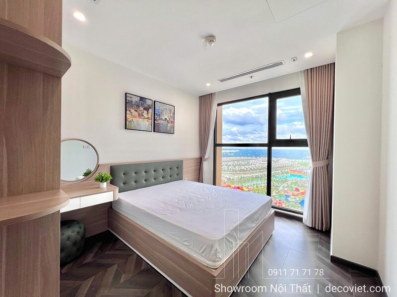 Phòng ngủ master căn hộ Vinhomes Grand Park 1PN