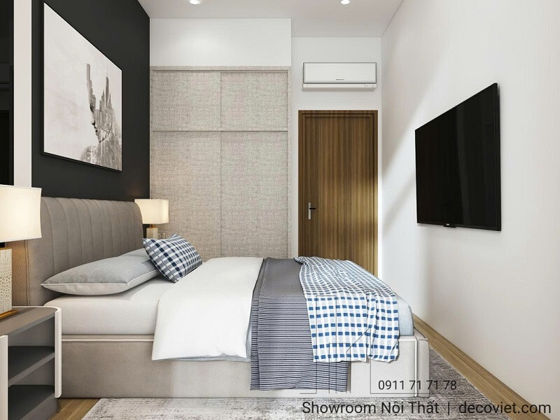 Thiết kế phòng ngủ nhỏ chung cư 2 phòng ngủ tinh tế