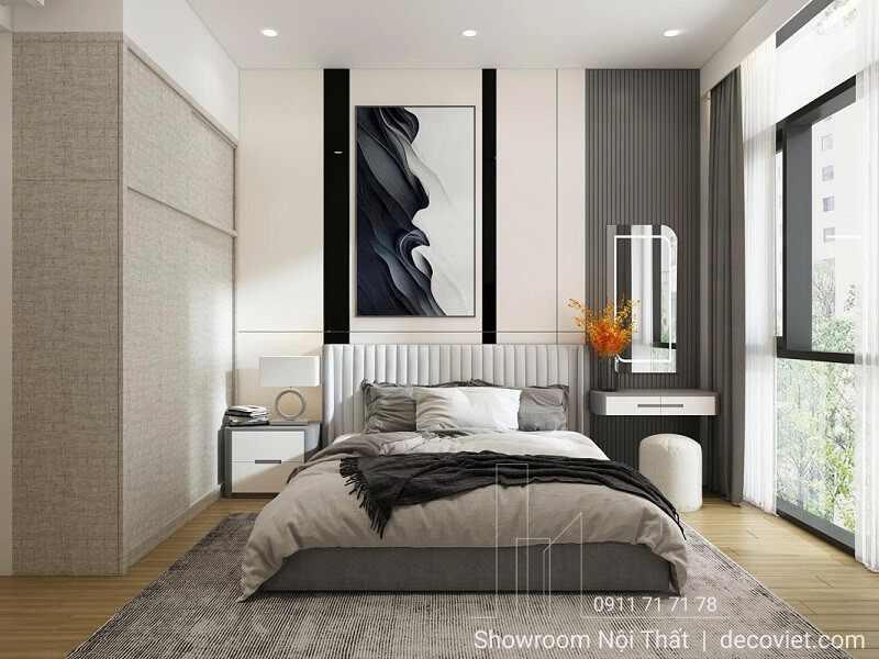 Thiết kế phòng ngủ master chung cư 2 phòng ngủ