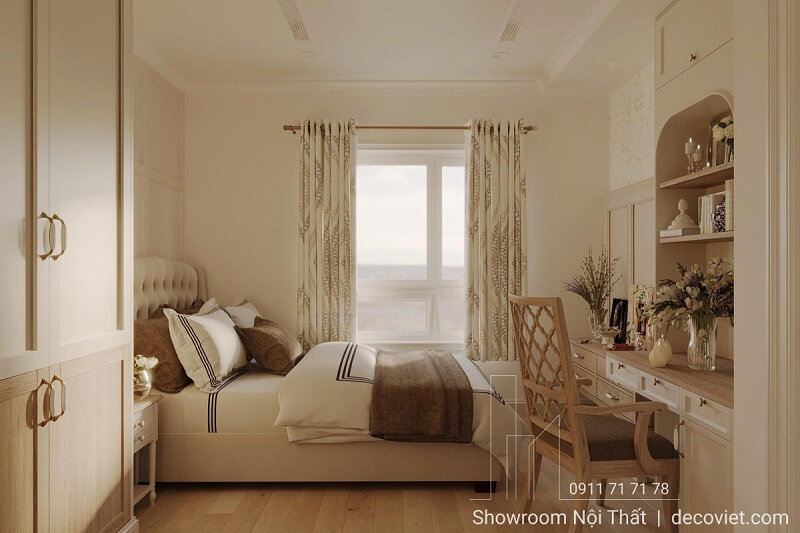 Thiết kế phòng ngủ thoáng sáng với cửa sổ lớn Sunrise Thủ Dầu Một