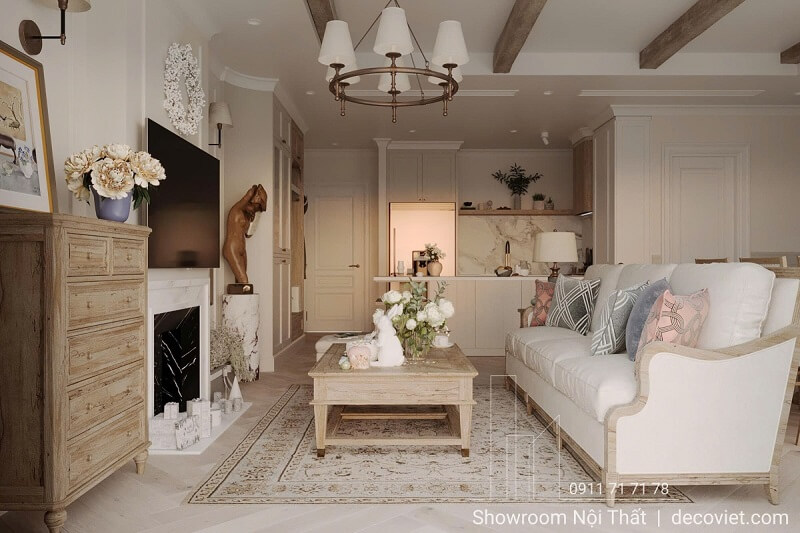 Sofa phòng khách chung cư Sunrise Thủ Dầu Một phong cách hiện đại