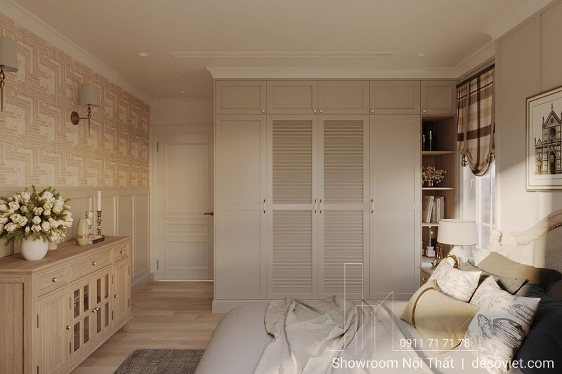 Thiết kế tủ quần áo và giường ngủ chung cư Sunrise Thủ Dầu Một